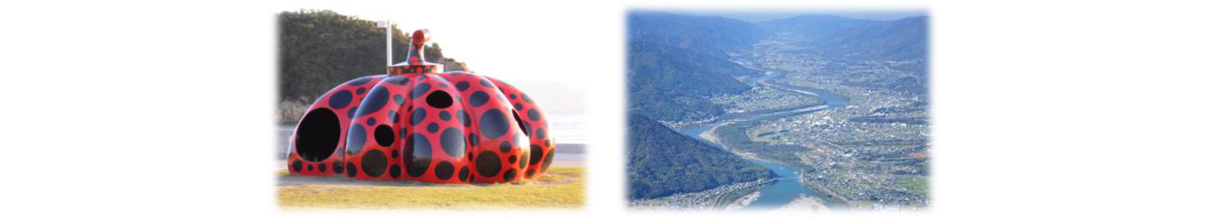 （左図）香川せとうちアート観光圏、（右図）にし阿波～剣山・吉野川観光圏の写真