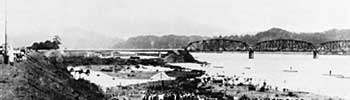 昭和18年7月 継足後の那賀川橋