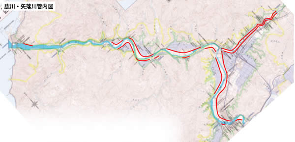 肱川・矢落川管内図