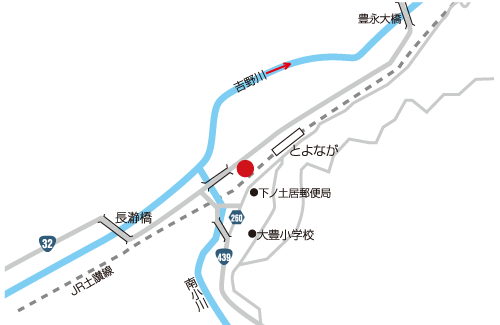 大豊監督官詰所の地図