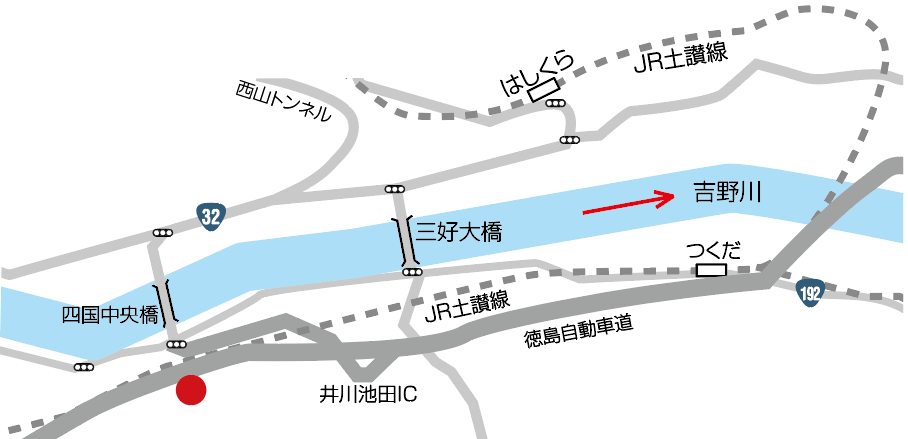 四国山地砂防事務所の地図