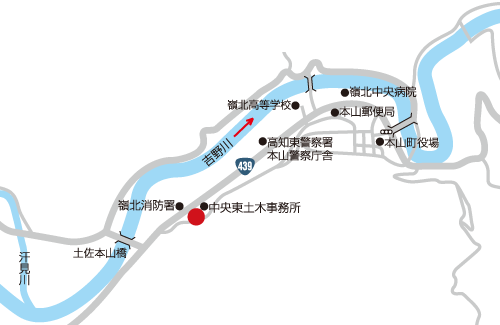 吉野川砂防出張所の地図
