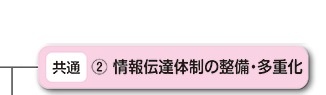 情報伝達体制の整備・多重化