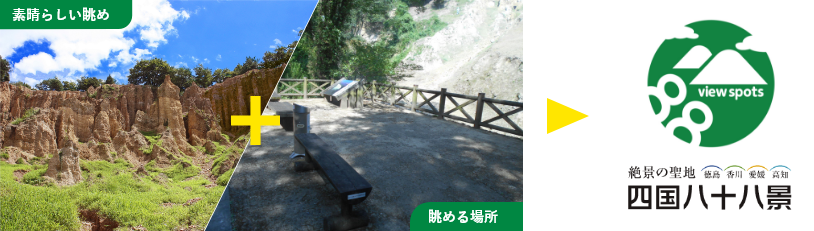 素晴らしい眺め+眺める場所 四国八十八景