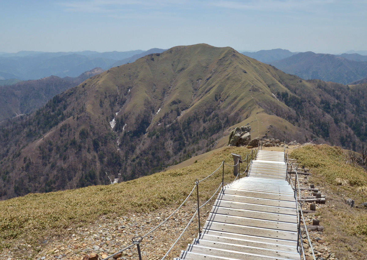 Panorama from Mt. Tsurugi, the Second Highest Peak in Western Japan