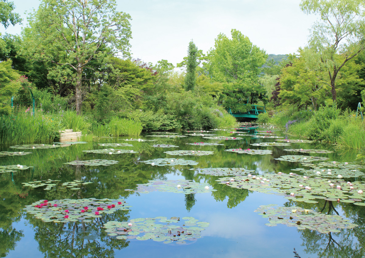 莫內庭園　３個庭園風景