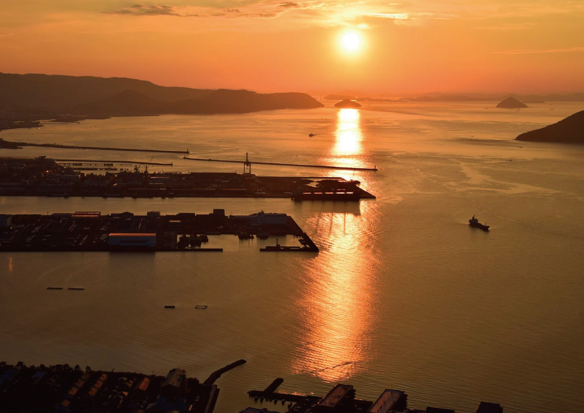 Sunset Seen from Shishi-no-Reigan, Yashima