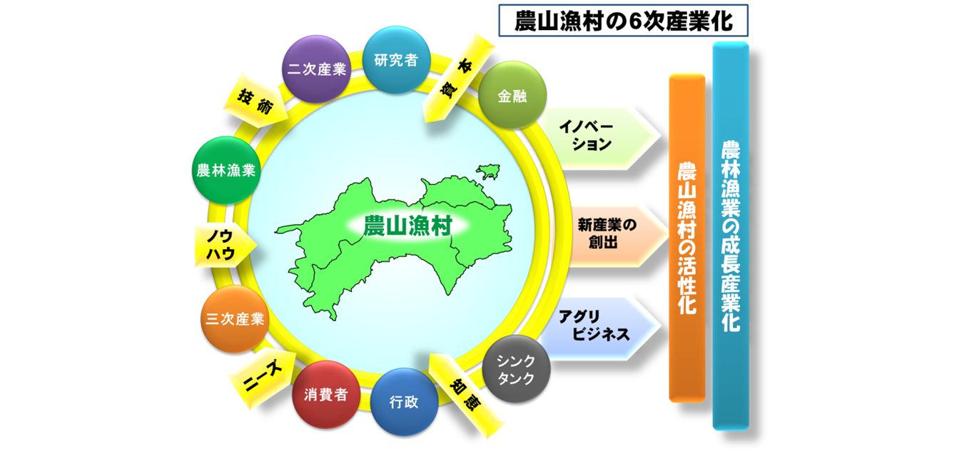 農山漁村の6次産業化の図