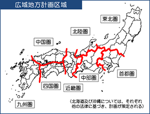 広域地方計画区域図