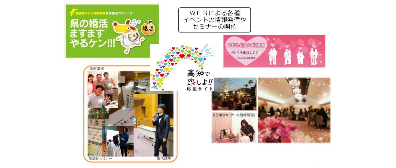 WEBによる各種イベントの情報発信やセミナーの開催・企業・団体間のネットワークを活用した婚活イベント(徳島県)