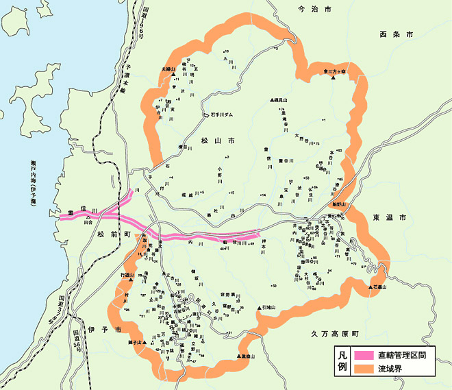 重信川流域図