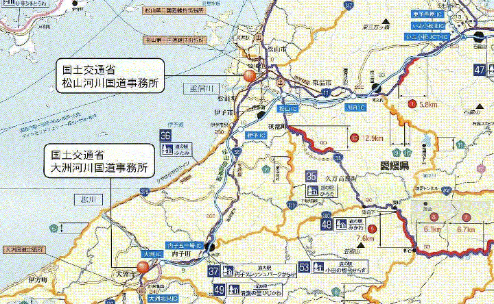 事前通行規制マップ図