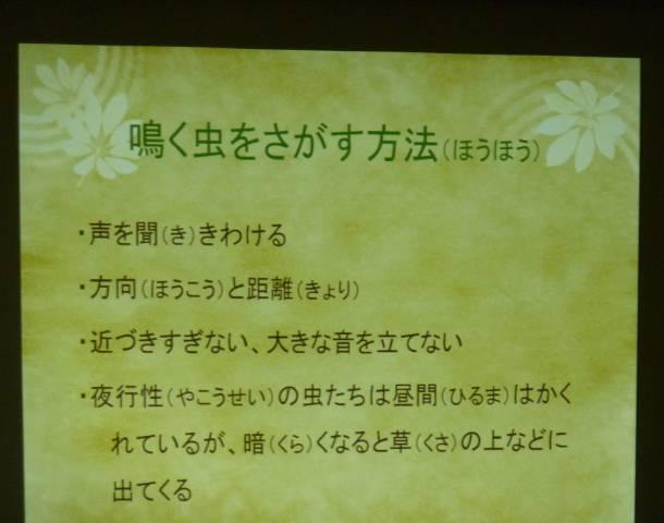 写真：【虫の声の聞き方について】