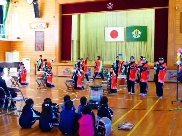 写真：【日浦小学生による日浦太鼓】