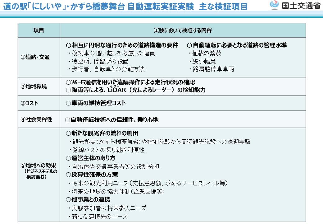 主な検証項目