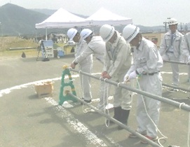 肱川の水防工法訓練２