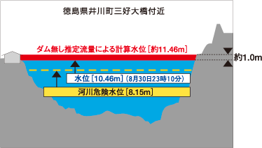 徳島県井川町三好大橋付近